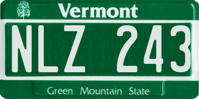 VT license plate NLZ243