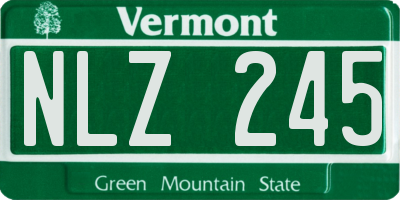 VT license plate NLZ245