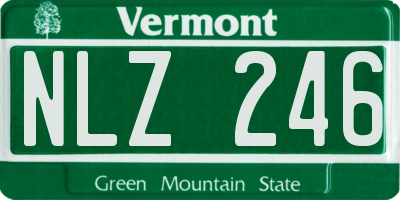 VT license plate NLZ246