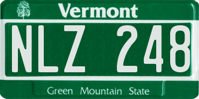 VT license plate NLZ248