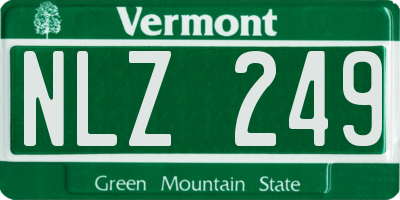 VT license plate NLZ249