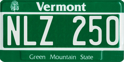 VT license plate NLZ250