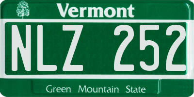 VT license plate NLZ252
