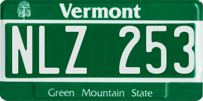 VT license plate NLZ253