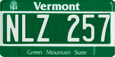 VT license plate NLZ257