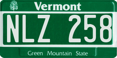 VT license plate NLZ258