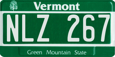 VT license plate NLZ267
