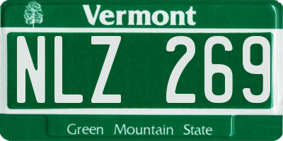 VT license plate NLZ269