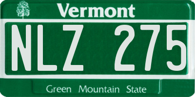 VT license plate NLZ275