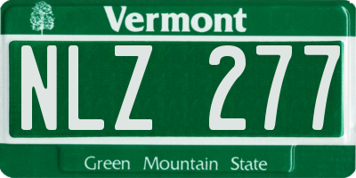 VT license plate NLZ277