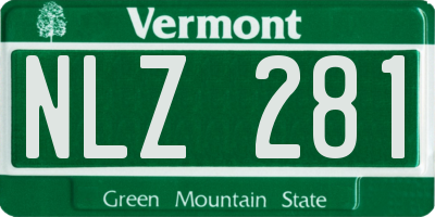 VT license plate NLZ281
