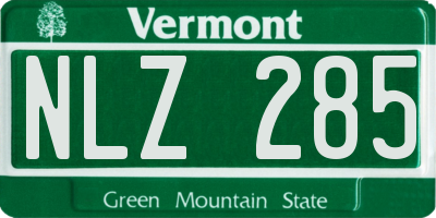 VT license plate NLZ285
