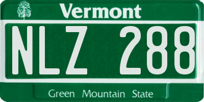VT license plate NLZ288