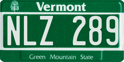 VT license plate NLZ289
