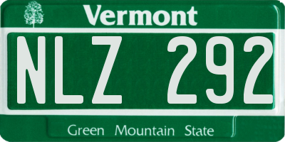 VT license plate NLZ292