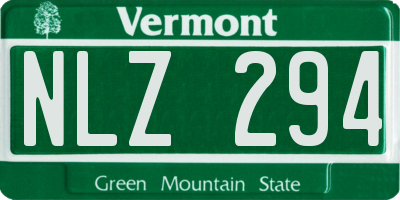 VT license plate NLZ294