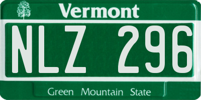 VT license plate NLZ296