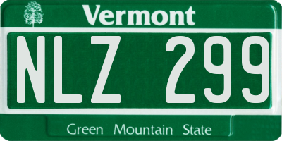 VT license plate NLZ299