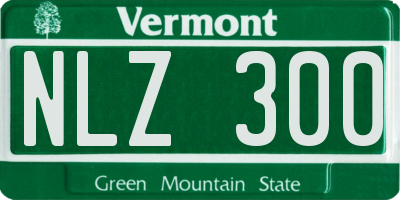 VT license plate NLZ300