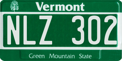 VT license plate NLZ302