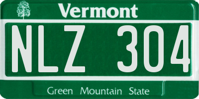 VT license plate NLZ304