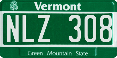 VT license plate NLZ308