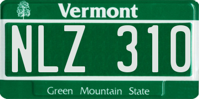 VT license plate NLZ310