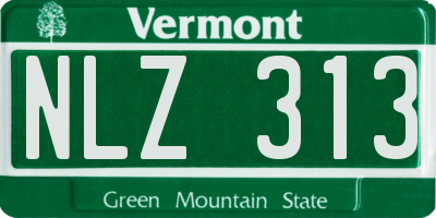 VT license plate NLZ313