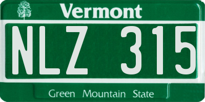 VT license plate NLZ315