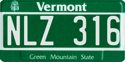 VT license plate NLZ316