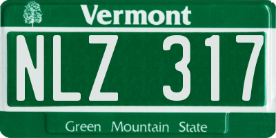 VT license plate NLZ317