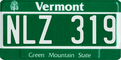 VT license plate NLZ319