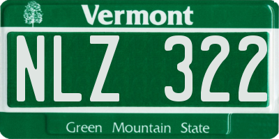 VT license plate NLZ322