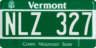 VT license plate NLZ327