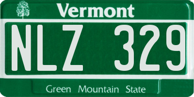 VT license plate NLZ329