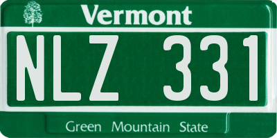 VT license plate NLZ331
