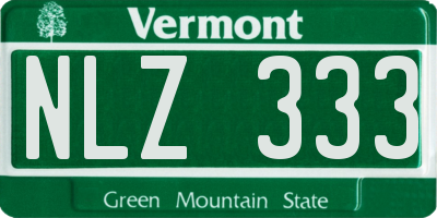 VT license plate NLZ333