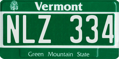 VT license plate NLZ334