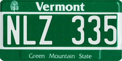 VT license plate NLZ335