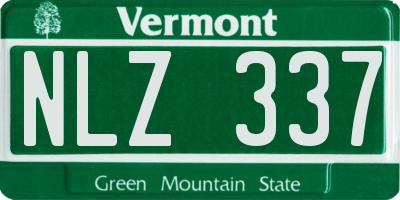 VT license plate NLZ337