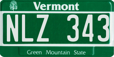 VT license plate NLZ343