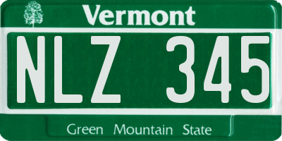 VT license plate NLZ345
