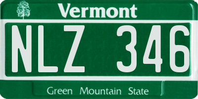 VT license plate NLZ346