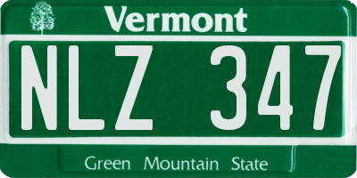 VT license plate NLZ347