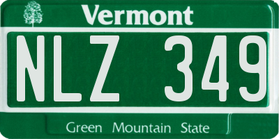 VT license plate NLZ349