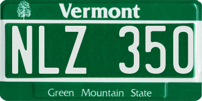 VT license plate NLZ350