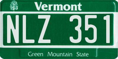 VT license plate NLZ351