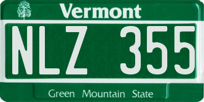 VT license plate NLZ355