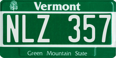 VT license plate NLZ357