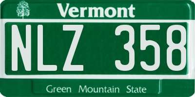 VT license plate NLZ358
